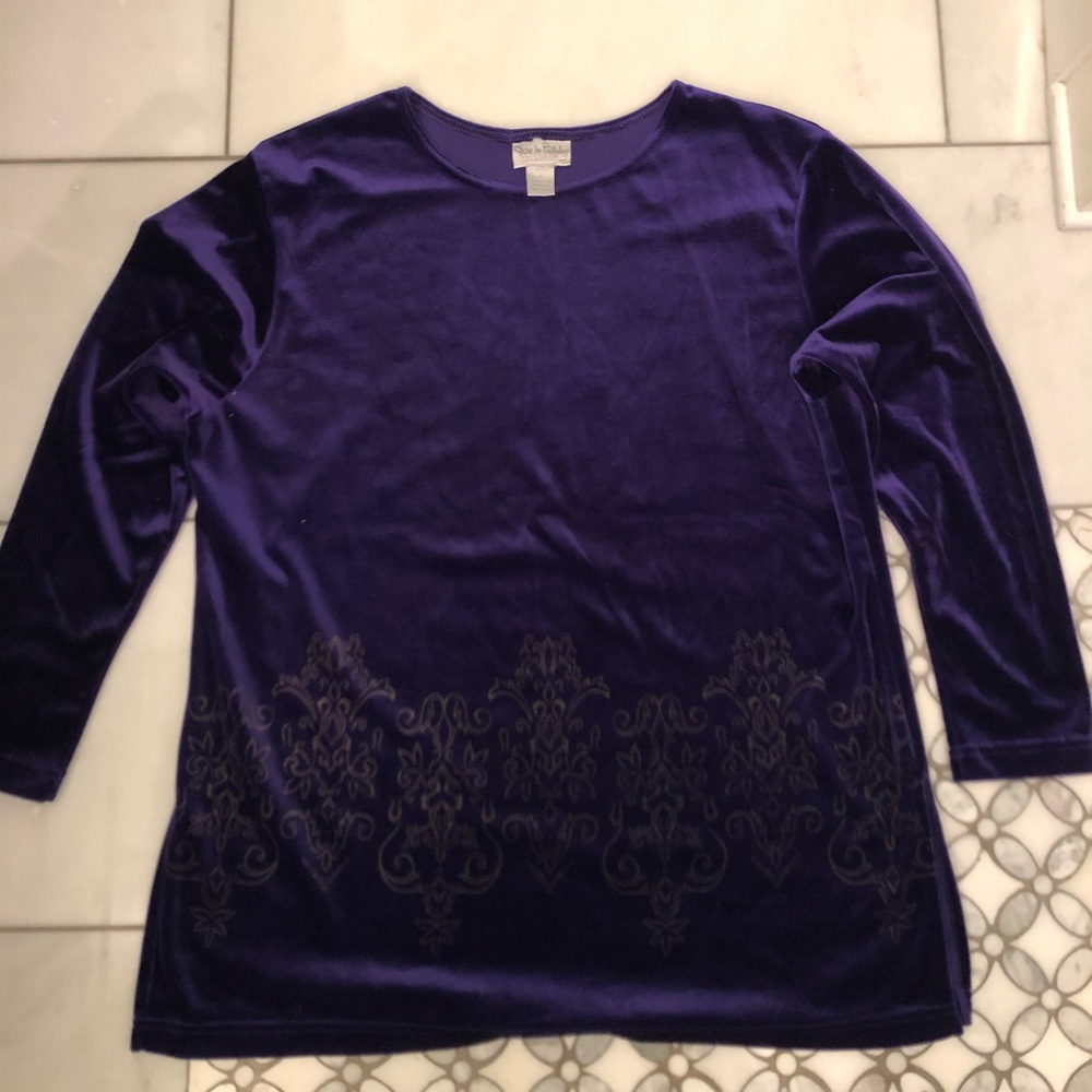 vintage DVF velvet top